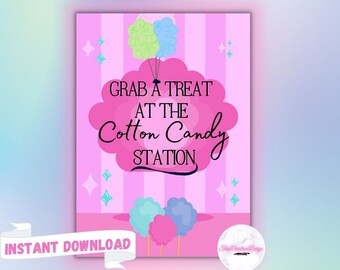 Cotton Candy Sign Printable - Etsy