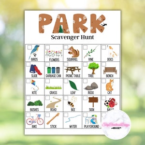 Printable Scavenger Hunt, Park Scavenger Hunt, Outdoor Scavenger Hunt, Nature Treasure Hunt, Kids Scavenger Hunt, Kids Activities, Games