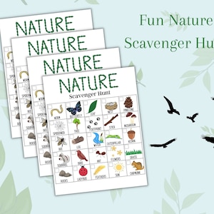 Printable Scavenger Hunt, Nature Scavenger Hunt, Outdoor Scavenger Hunt, Nature Treasure Hunt, Kids Scavenger Hunt, Kids Activities, Games image 2