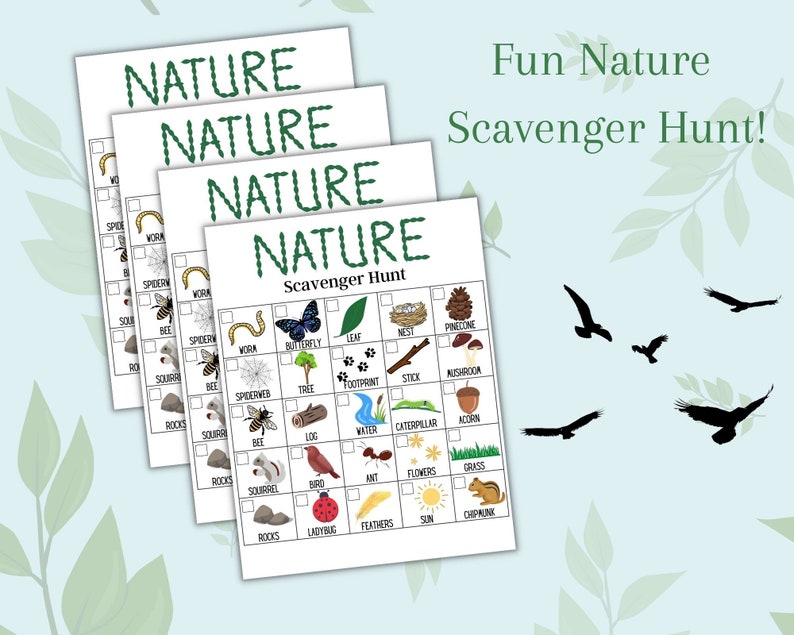 Printable Scavenger Hunt, Nature Scavenger Hunt, Outdoor Scavenger Hunt, Nature Treasure Hunt, Kids Scavenger Hunt, Kids Activities, Games image 2