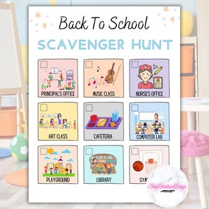 Printable Scavenger Hunt, Back To School Scavenger Hunt, Indoor Scavenger Hunt, School Hunt, Scavenger Hunt For Kids, Kids Activities, Games