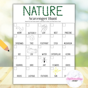 Printable Scavenger Hunt, Nature Scavenger Hunt, Outdoor Scavenger Hunt ...
