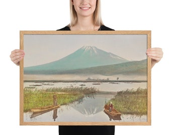 Hokusai Mount Fuji Print, Hand-Colored Landscape Art