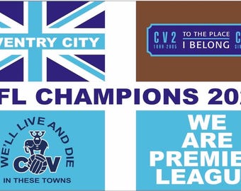 COVENTRY CITY EFL Champions flag 2026 .