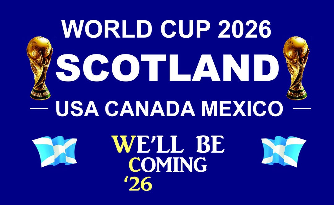 SCOTLAND WORLD CUP 2026 Supporters Flag .tartan Army .we’ll Be Coming ...