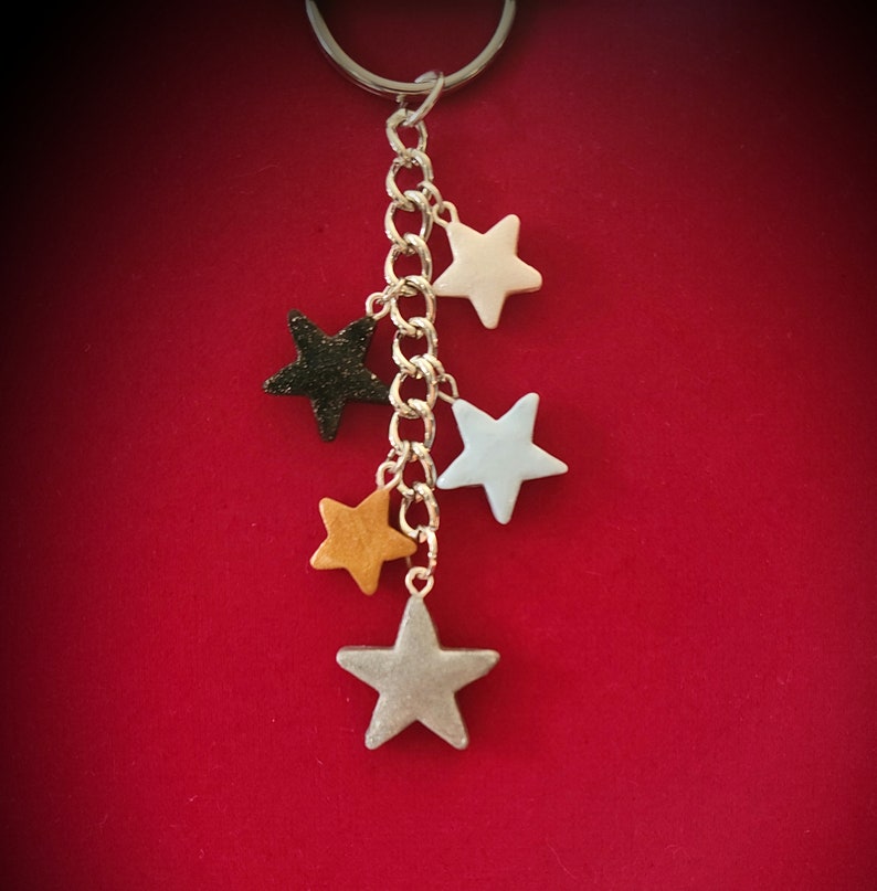 Dangle Chain Keychain Dangle Star Keychains - Etsy