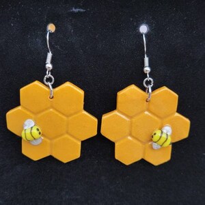 Large Honeycomb Earrings
