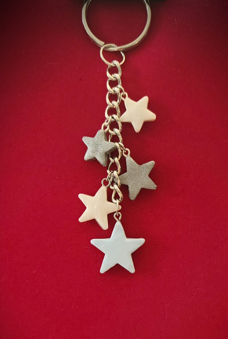 Dangle Chain Keychain Dangle Star Keychains - Etsy