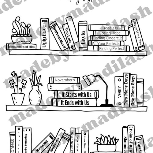 Colleen Hoover Titles Printable Sticker Digital Download Etsy