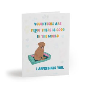 Dog Rescue Volunteer Thank You Card: Animal Shelter Appreciation - Etsy