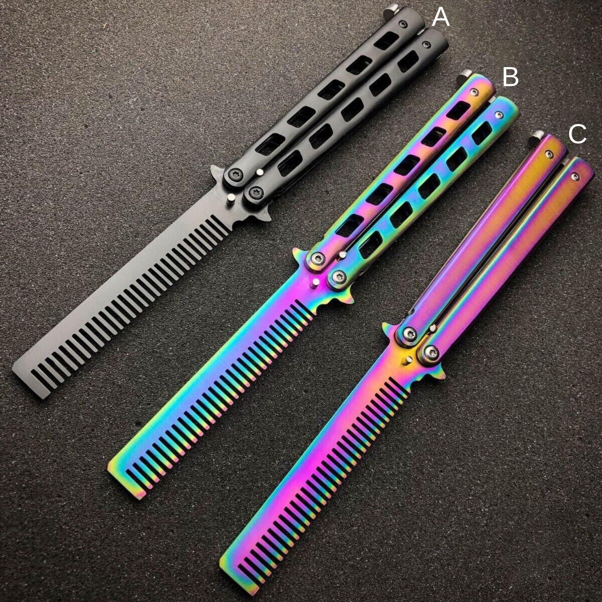 Butterfly Knife Trainer Training Practice Metal Steel Tool Sheath