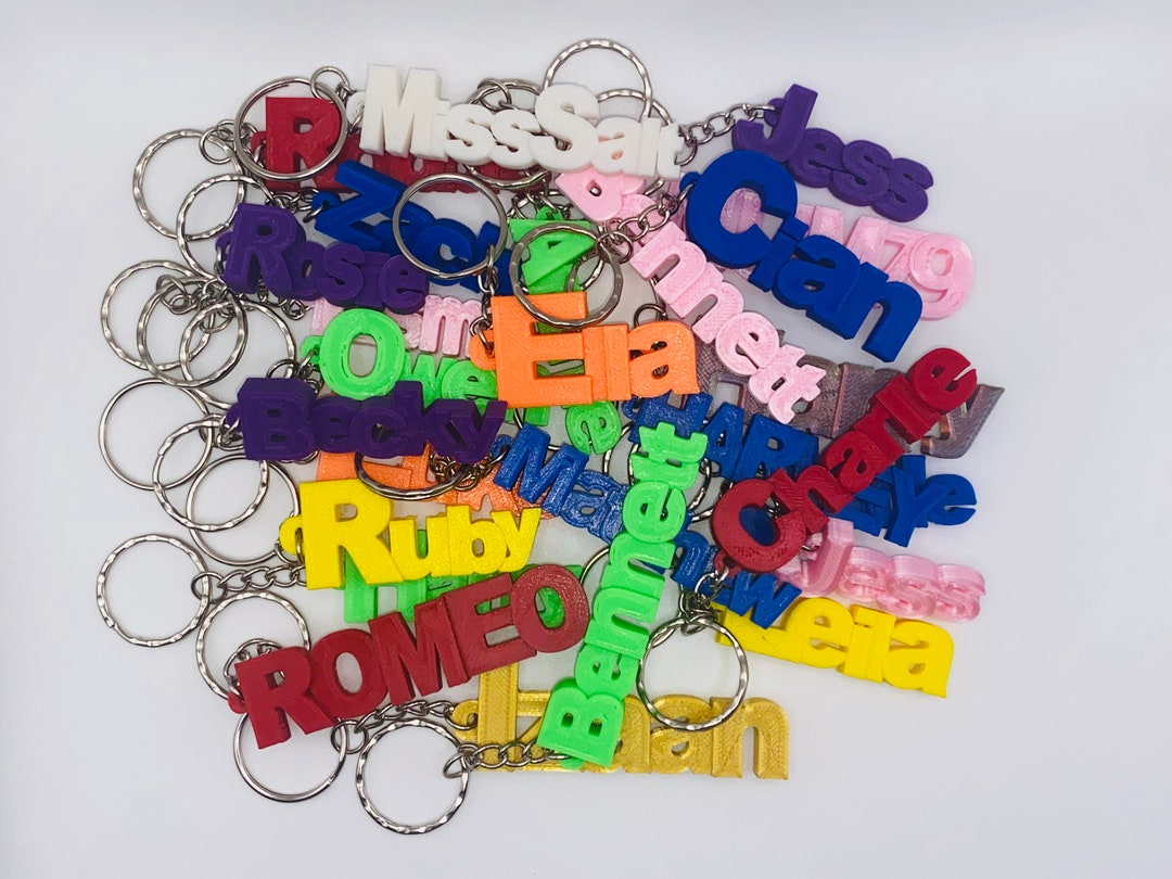 Name Tag Keyring 3D Printed Gifttag Free Delivery Etsy UK