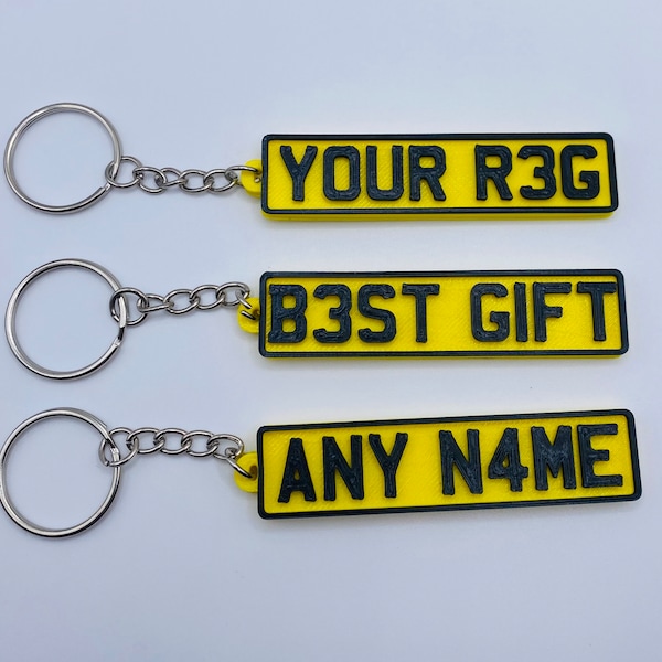 Number Plate Keyring Etsy UK