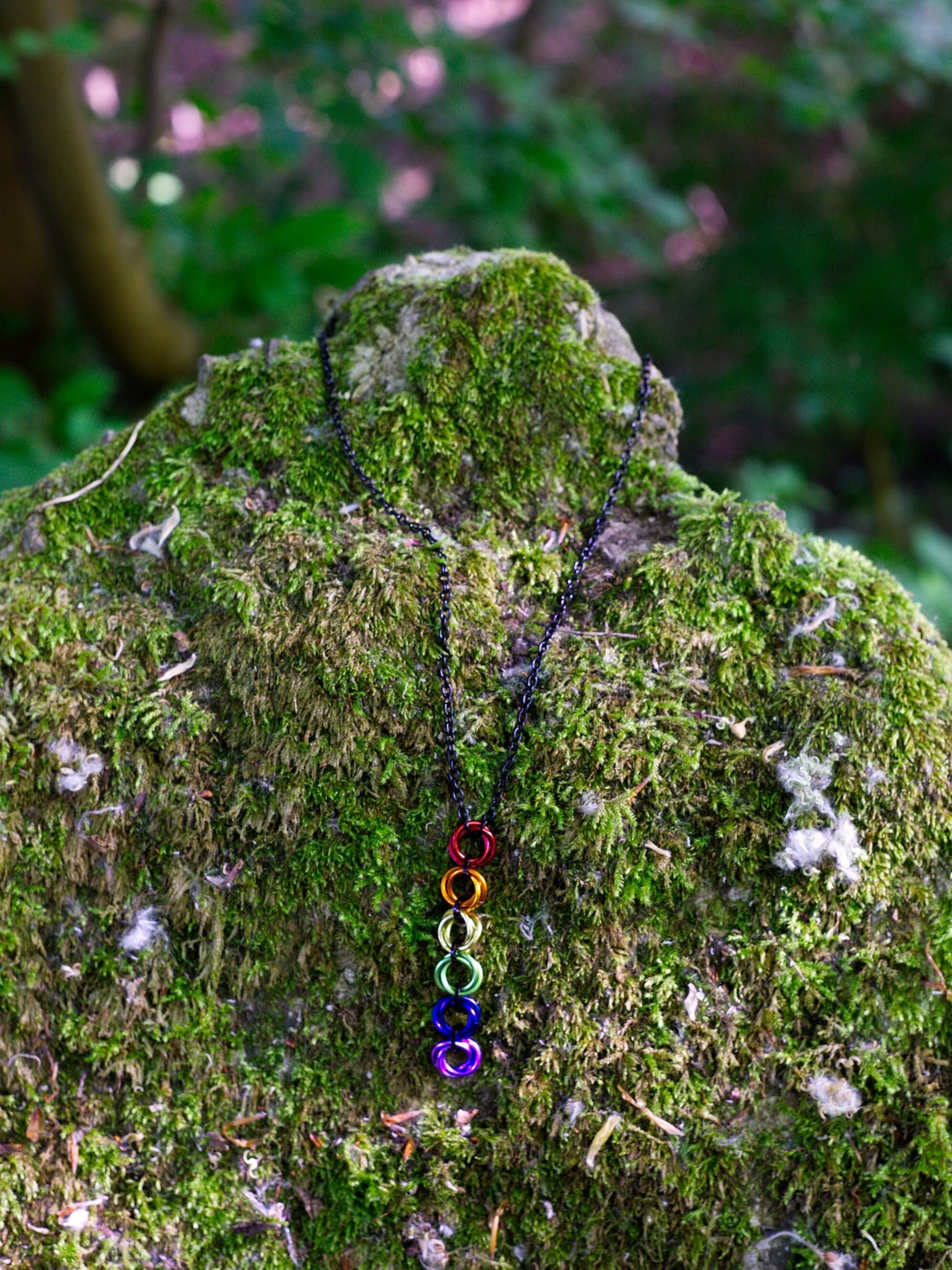 Trans Color Paper Chain Pride Chain Necklace Rainbow & Trans Colors - Etsy