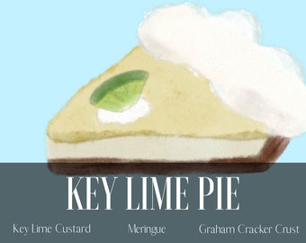 Key Lime Pie Perfume Oil - Zesty Key Lime Custard, Fluffy Meringue, Graham Cracker Crust - 1 ml/5 ml rollerball