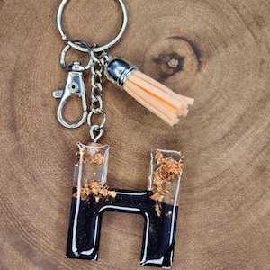 Chaveiro com nome de letra de resina personalizado, chaveiro inicial especial feito à mão, presentes para a mãe, presente de casamento, aniversário, pingente de chaveiro