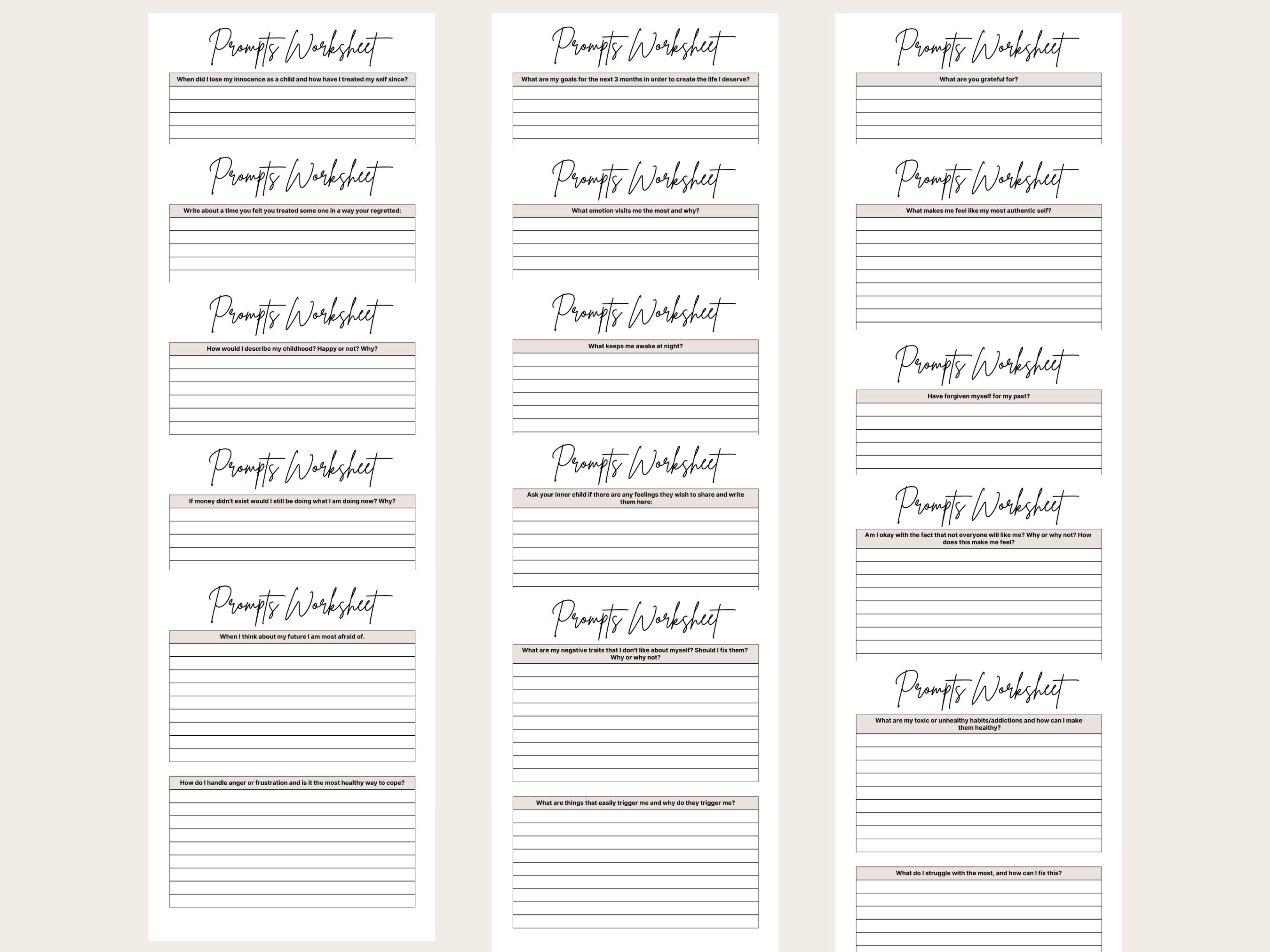 Shadow Work Journal Prompt Printables Shadow Work Prompts - Etsy