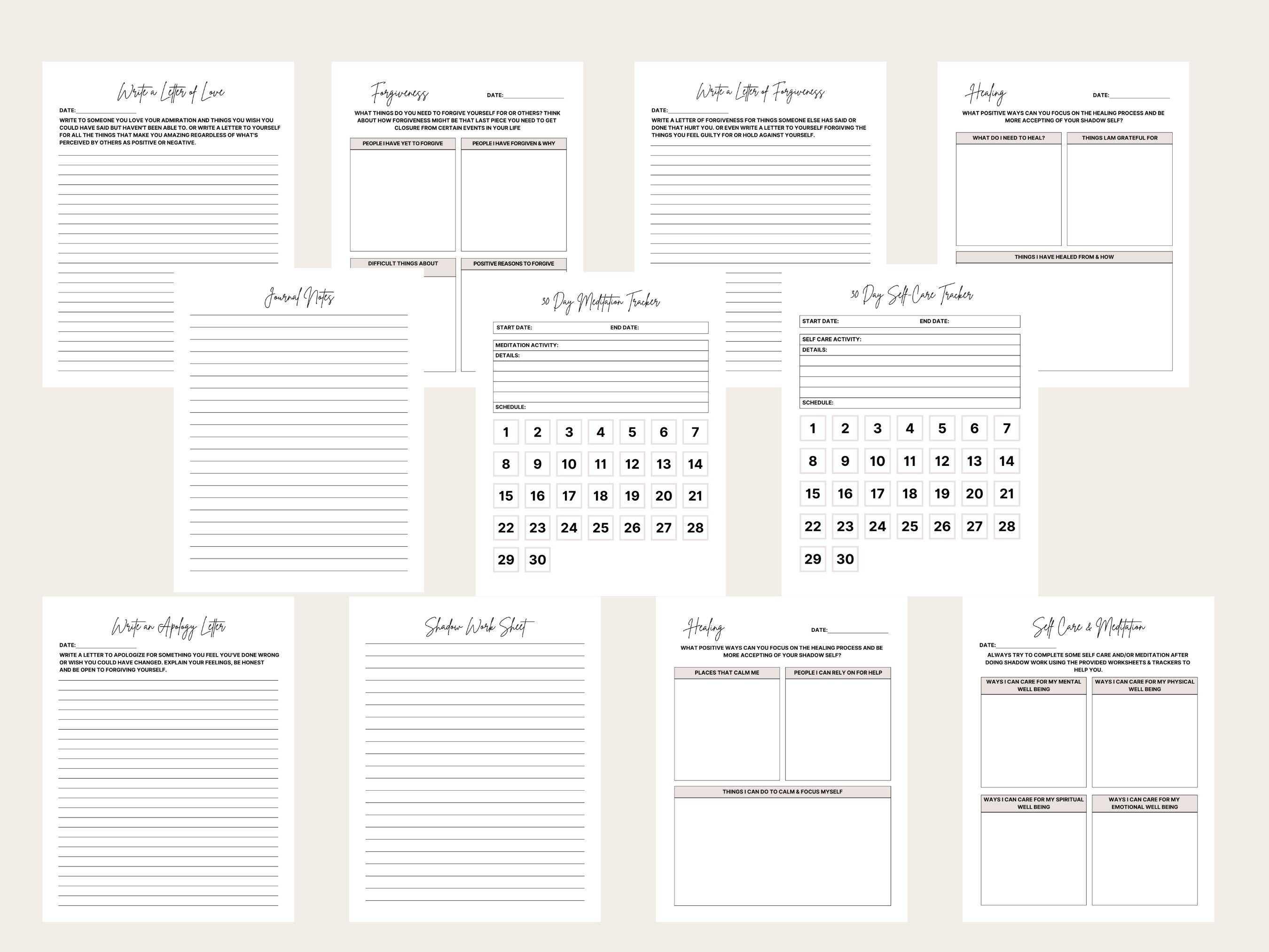 Shadow Work Journal Prompt Printables Shadow Work Prompts - Etsy