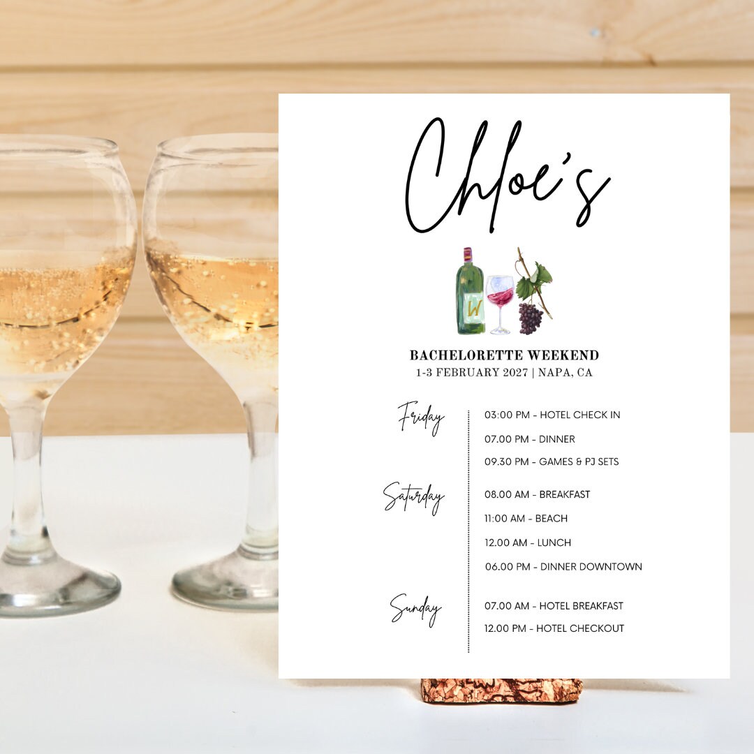 Napa Valley Bachelorette Winery Bachelorette Party Itinerary Wine