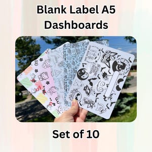 A5 Spar-Dashboards - Anpassbare Kategorien mit Trackern - 10er Set