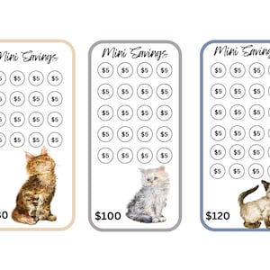 Cats Mini Savings Challenge | Digital Download