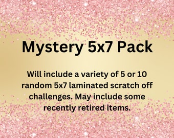 Mystery 5x7 Laminated Scratch Off Pack