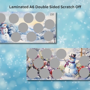Schneemann doppelseitig laminiert A6 Spar Rubbel