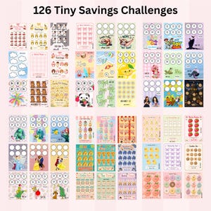 Tiny Savings Challenge Cards Printable | 126 Cozy Budget Challenges | Digital Savings