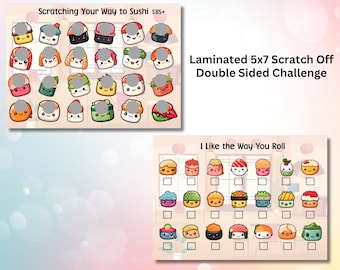 Sushi Laminated 5x7 Savings Scratch Off | Double Sided