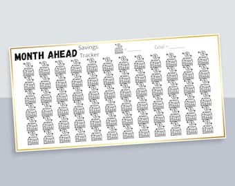 Month Ahead Savings Tracker | Digital Download