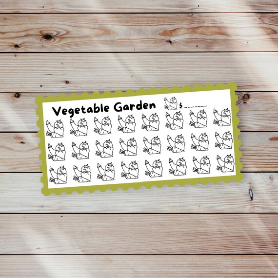 Vegetable Garden Savings Tracker Digital Download Etsy