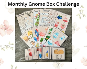 Digital Monthly Gnome Box Savings Challenge | Digital Download