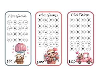 Sloth Mini Savings Challenge | Digital Download