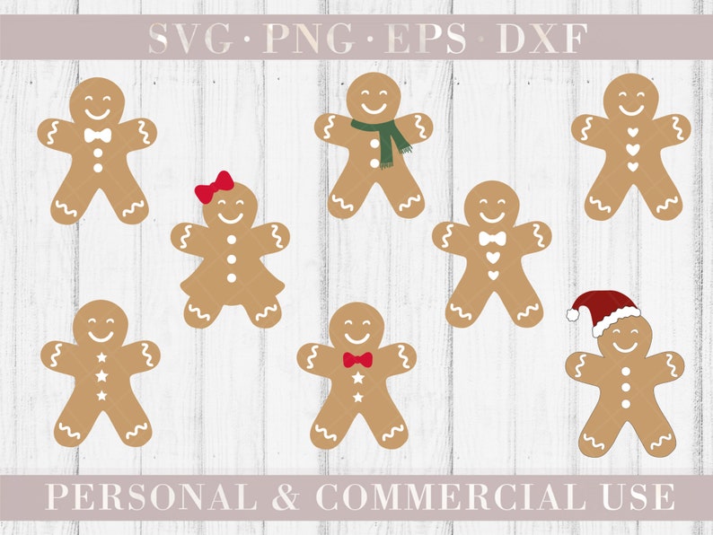 Gingerbread Man SVG PNG Bundle Christmas Gingerbread Svg Gingerbread