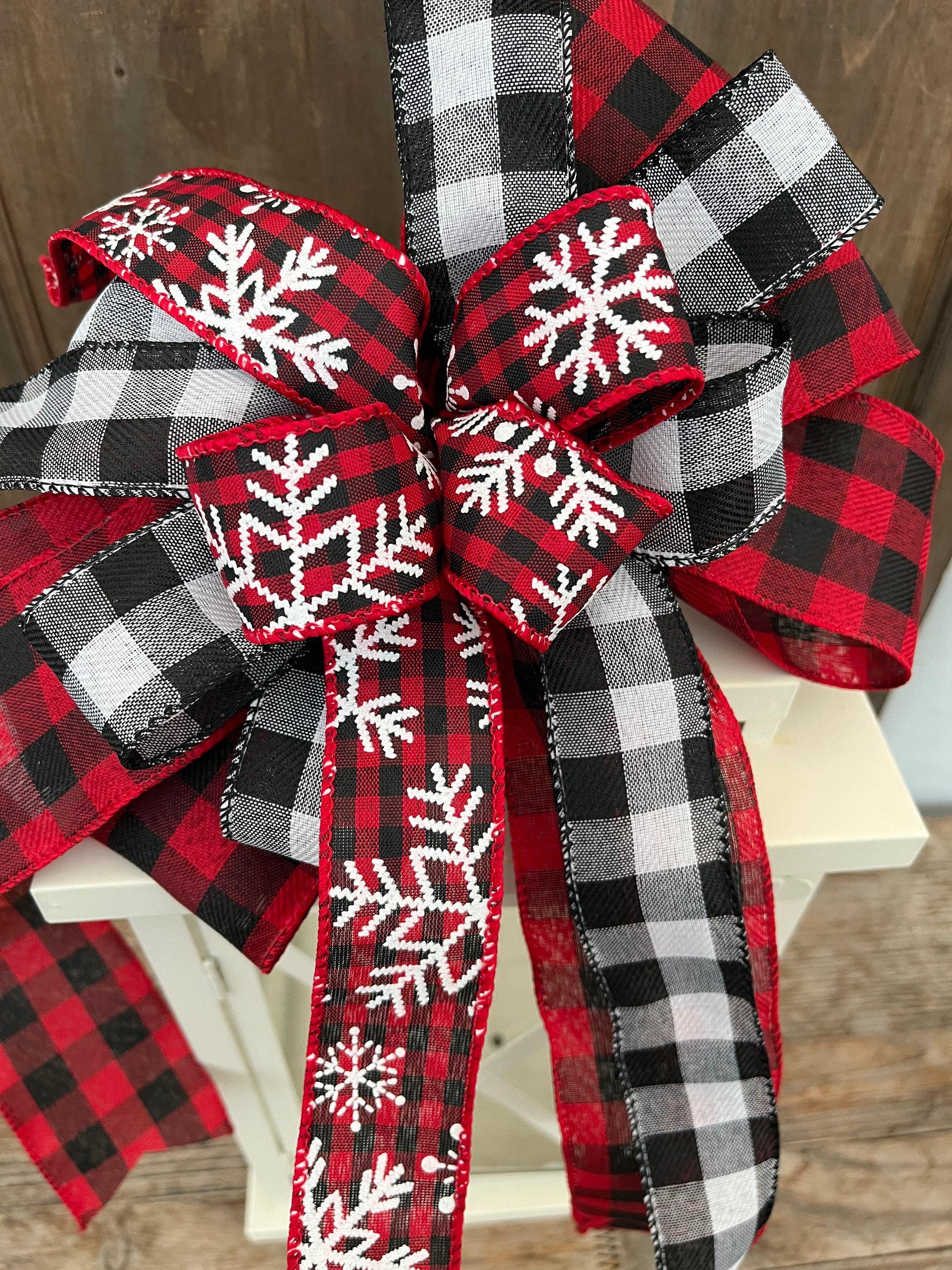Black and White Buffalo Plaid Wreath - Etsy