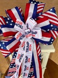Trump bow, Trump decorations,  President Trump ribbon, Trump 2024, Election, Trump support bow, Patriotic bow, Donald Trump for president