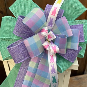 Easter Bow, spring bow, Easter wreath bow, Easter lantern bow, Easter basket bow