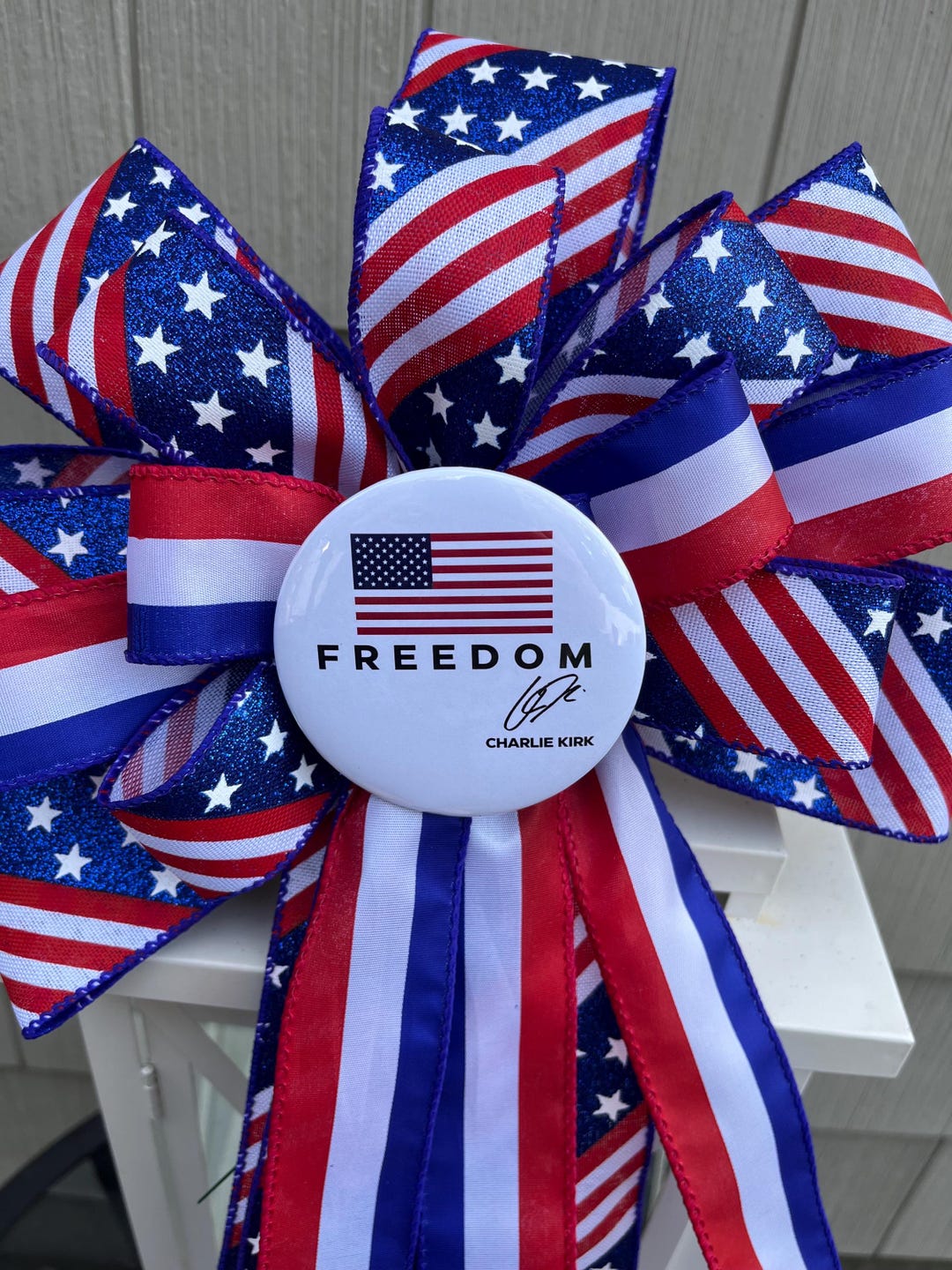 Charlie Kirk Bow, Turning Point USA, Charlie Kirk Ribbon, Freedom ...