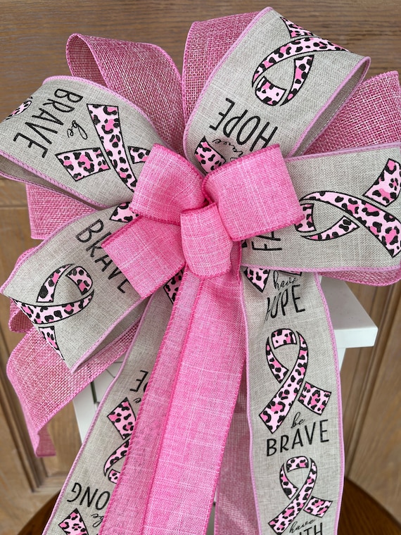 Breast cancer bow, breast cancer awareness, breast cancer ribbon, October, breast cancer, pink bow, cancer bow, breast cancer survivor