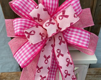 Breast cancer bow, breast cancer awareness, breast cancer ribbon, October, breast cancer, pink bow, cancer bow, breast cancer survivor