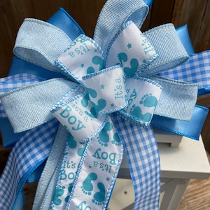 Baby boy bow,  it’s a boy bow, baby shower bow, baby boy shower bow, new baby bow