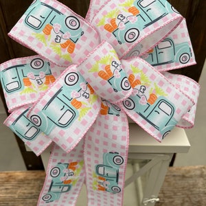 Easter bow, Easter bunny bow, Easter bunny in truck bow, Easter wreath bow, Easter lantern bow
