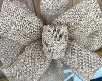 Burlap bow, burlap Christmas bow, natural Christmas bow, farmhouse bow, burlap wreath bow, Christmas lantern bow, burlap Christmas tree bow