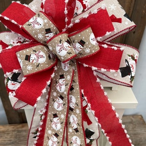 Snowman bow, Christmas wreath bow, snowman wreath bow, Christmas lantern bow, snowman lantern bow, snowmen bow,