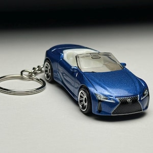 Blue Lexus LC-500 Convertible Keychain Hot Wheels Matchbox