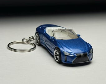Llavero descapotable Lexus LC-500 azul Hot Wheels Matchbox