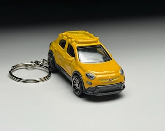 Llavero amarillo Fiat 500X Hot Wheels Matchbox