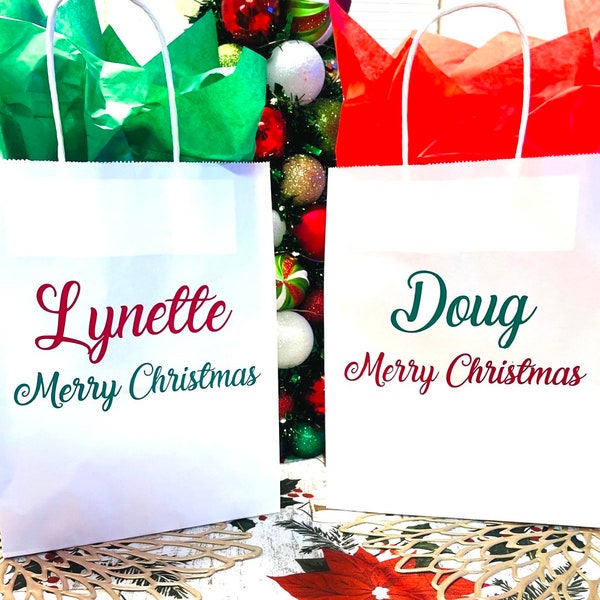 Personalized Christmas Gift Bags (Medium Sized)