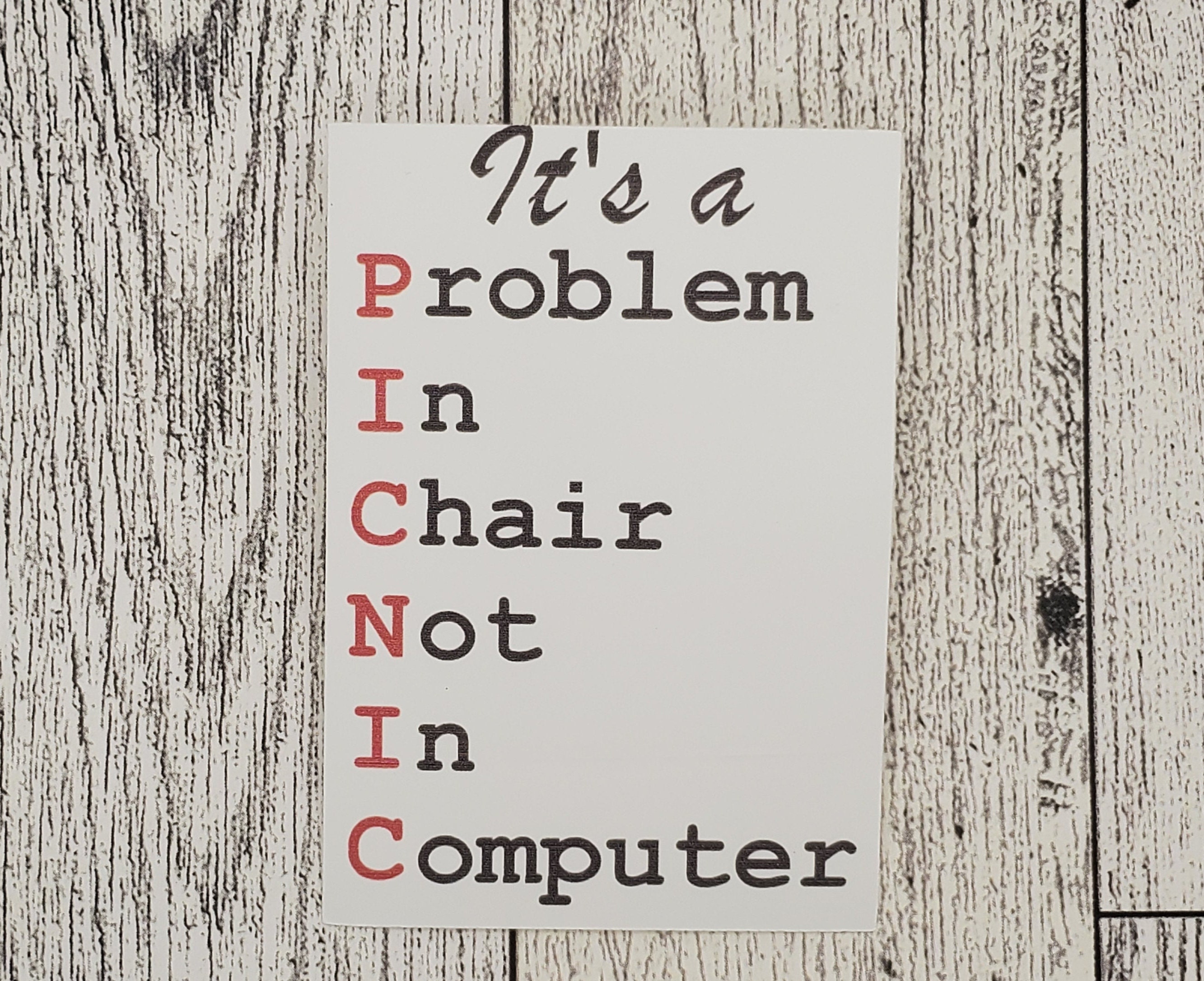 Computer Problem Picnic PICNIC Sticker | It's a Problem in Chair Not in Computer | CS Sticker ...