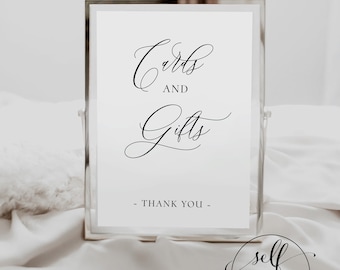 Set of 4 DIY Customizable Wedding Signs; Photo Sign, Guest Book Sign, Favours Sign, Cards & Gifts Sign (Includes two sizes 8x10 and 5x7)